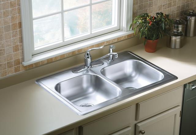 Sterling 33 X22 Stainless Steel Pro33226 5f Drop In Double Bowl Kitchen Sink